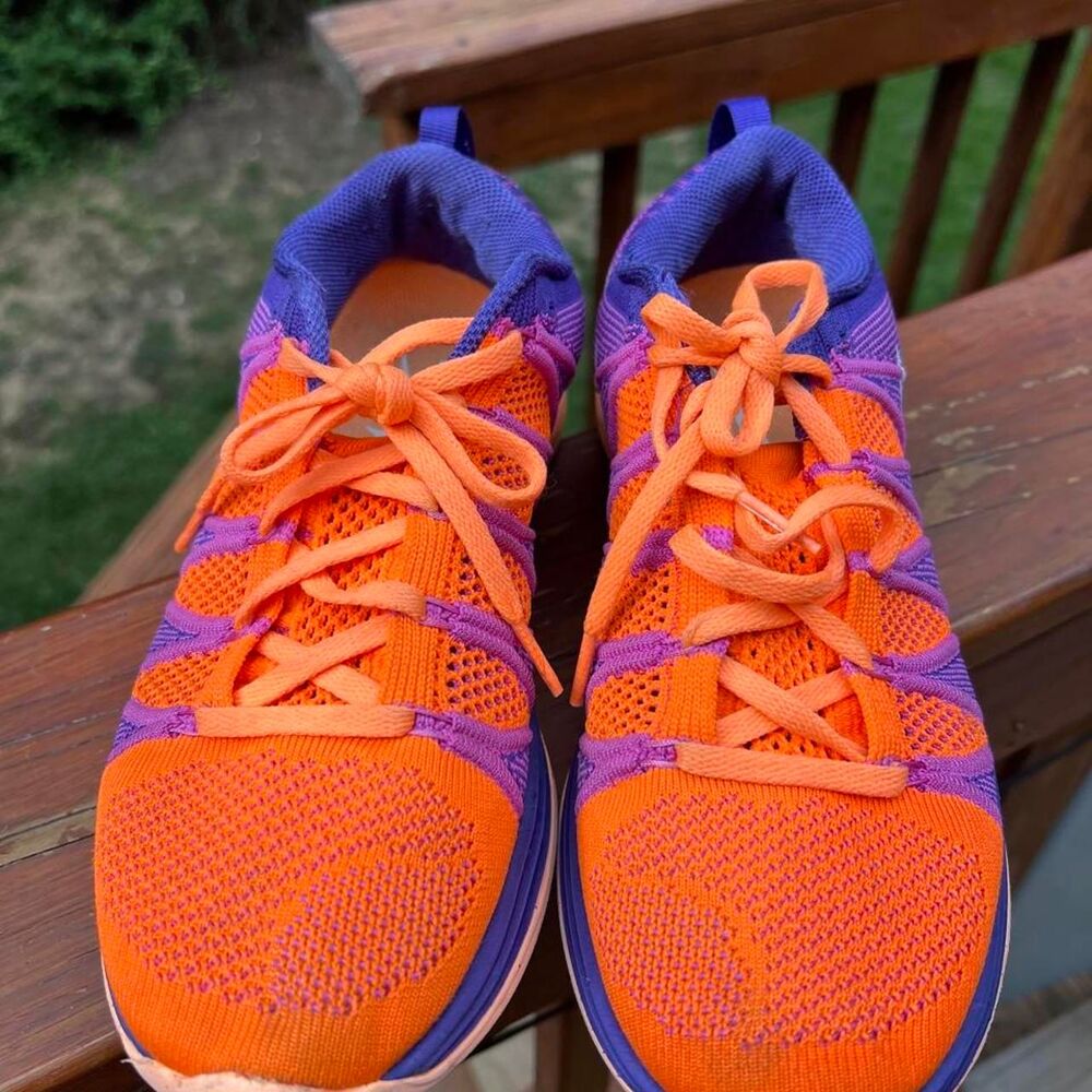 Nike Women's 9.5 Orange Purple Road Running Jog Walking Sneakers
